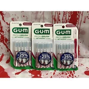 GUM Proxabrush Go-Betweens Cleaners Sunstar  Flexible Dental Brush 10 Pack Each